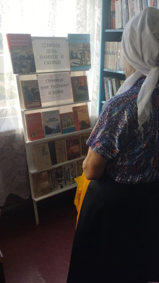 В Воронежской сельской библиотеке оформлена тематическая книжная выставка "Страницы книг расскажут о войне"..